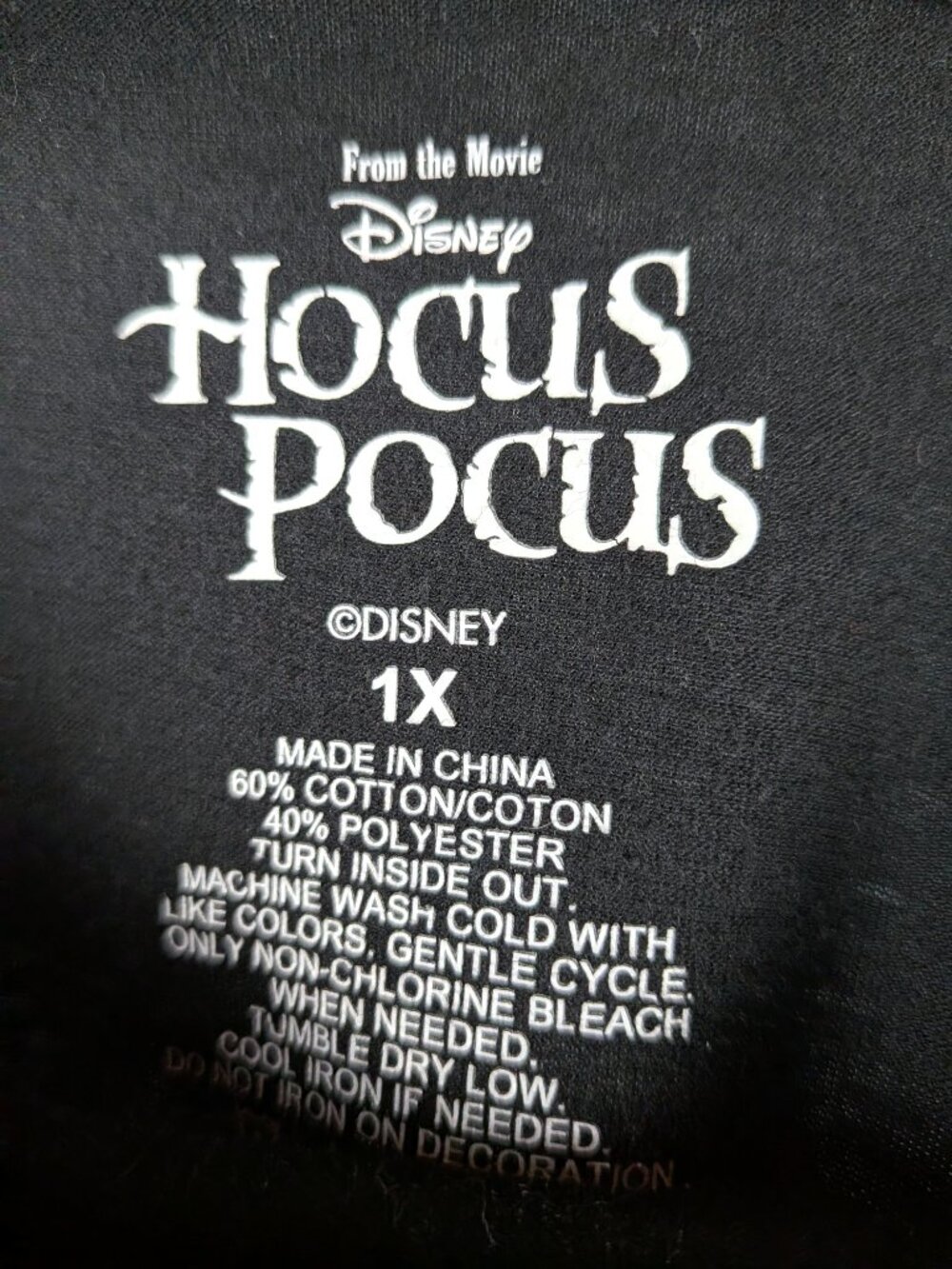 Disney Hocus Pocus Sanderson Sisters Glitter Tee 1X - Picture 4 of 5